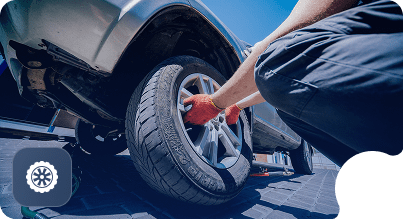 Mobile tyre fitting service for cars and light vehicles
