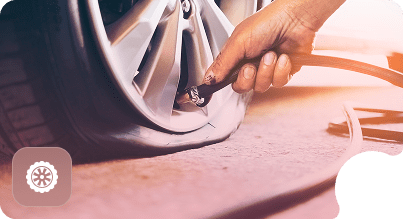 Mobile tyre replacement service at customer location